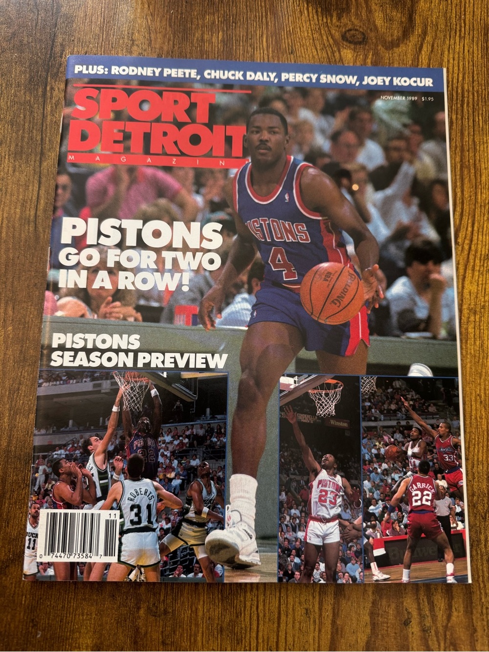 Sport Detroit Magazine November 1989 Detroit Pistons Bad Boys Joe Dumars Cover